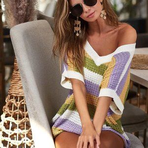 NWT Bibi Clothing Crochet Sweater Top